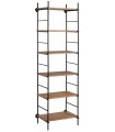 ESTANTERÍA NATURAL NEGRO MADERA METAL 64 X 44 X 220 CM