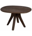MESA COMEDOR MARRÓN MADERA DE MANGO 120 X 106 X 76 CM