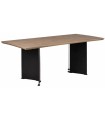 MESA COMEDOR NATURAL MADERA HIERRO 190 X 90 X 77 CM