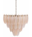 LÁMPARA TECHO PLUMAS CHAMPÁN CRISTAL 60 X 60 X 55 CM