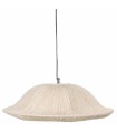 LÁMPARA TECHO BEIGE PAPEL METAL 62,50 X 62,50 X 20 CM