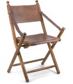 SILLA TARLTON PLEGABLE MADERA Y CUERO
