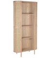 ESTANTERÍA RUBBERWOOD RATAN NATURAL 88X36X180 CM
