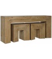 CONSOLA SET 3 ABETO MDF ARCOS NATURAL 180X40X80 CM